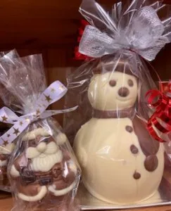 snowman and santa
